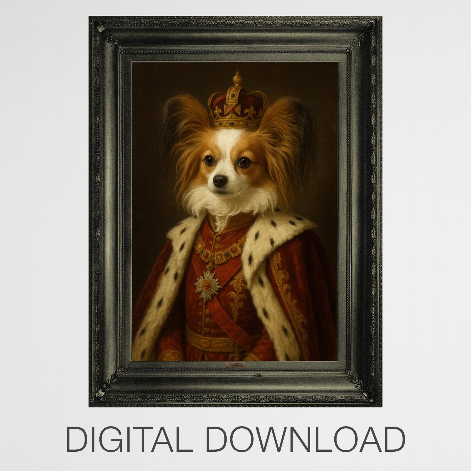 Majestät - Persönliches, individuelles Vintage-Haustierportrait