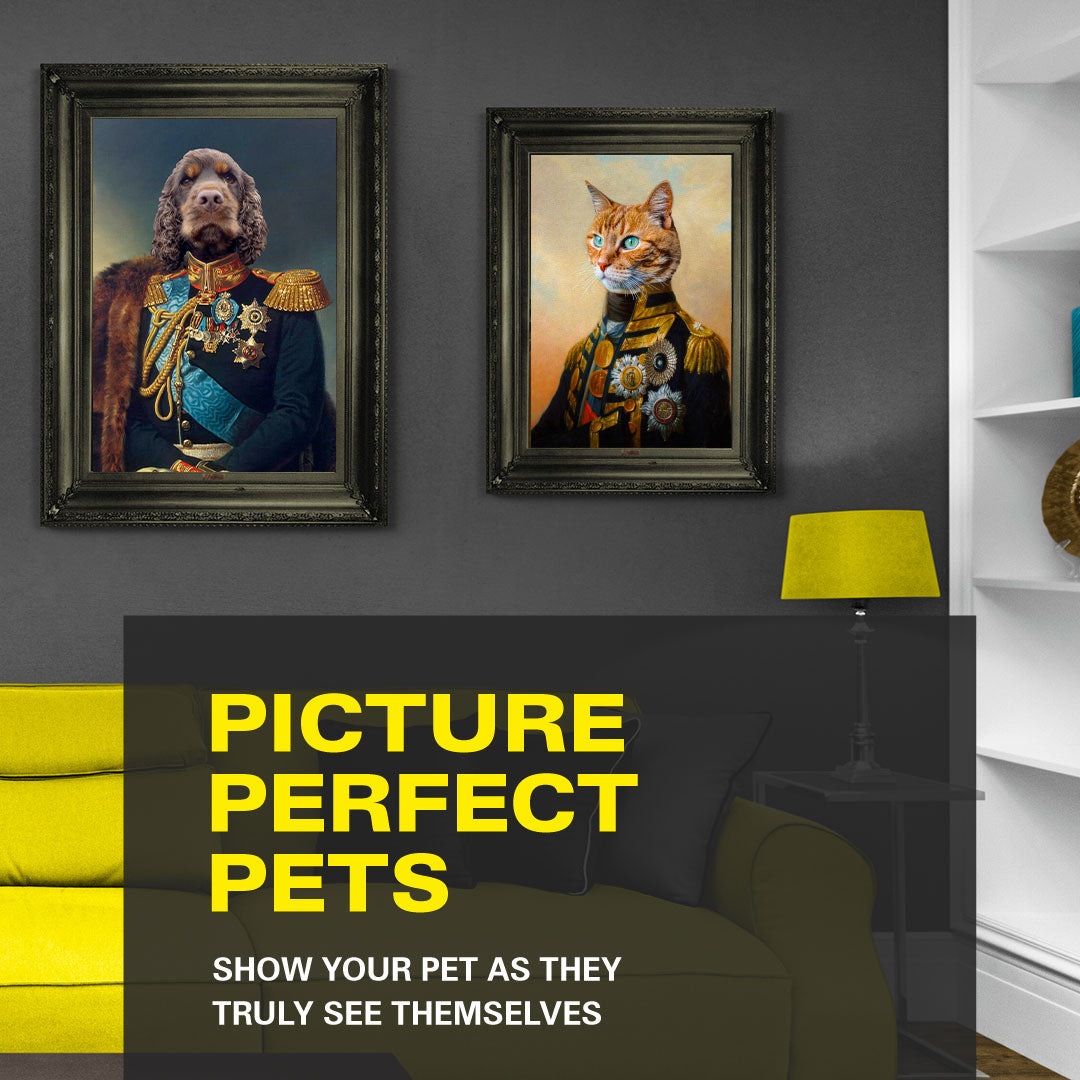 Custom framed canvas pet prints