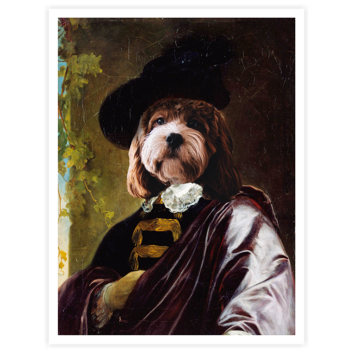 Cavalier - Personal Custom Vintage Pet Portrait