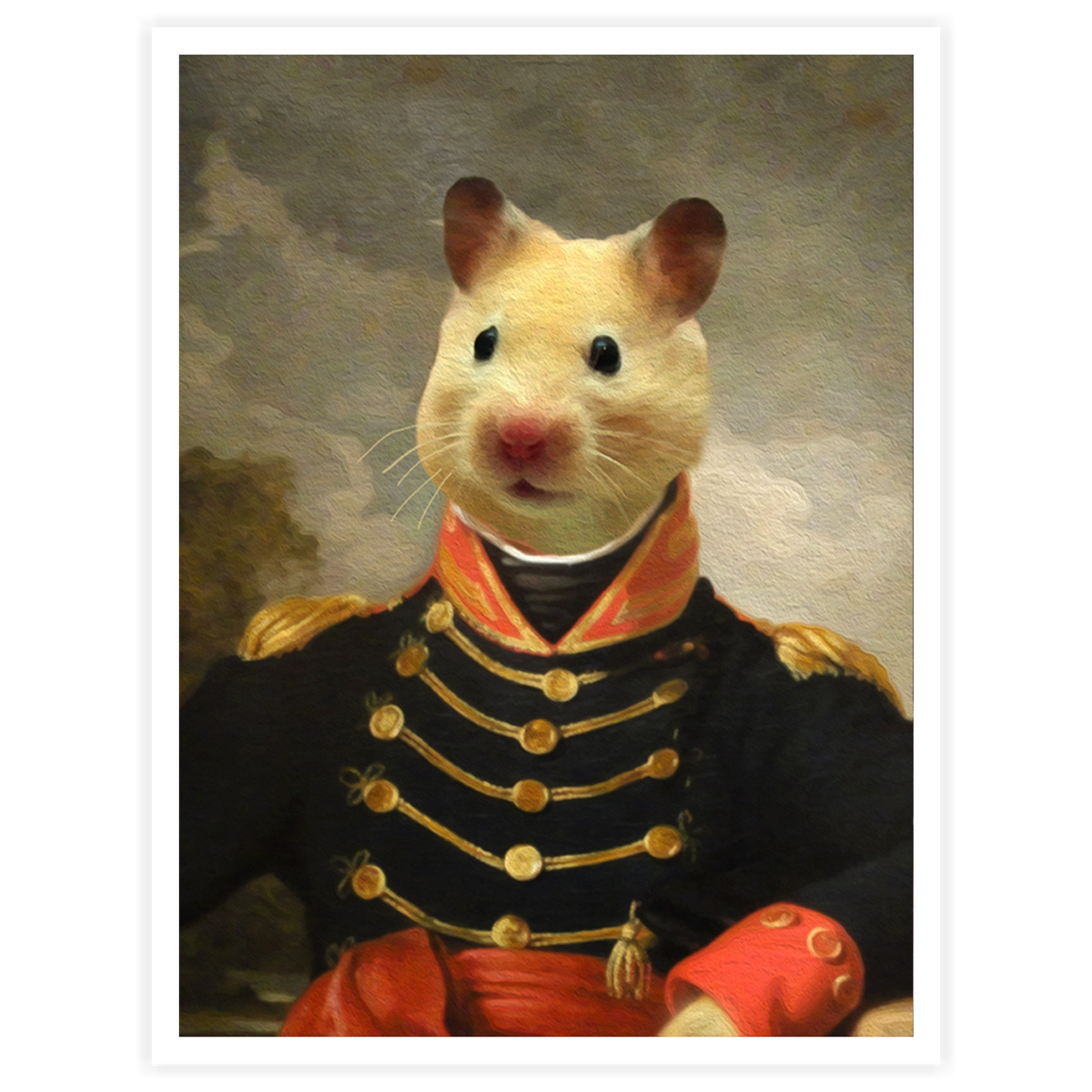 Duke - Personal Custom Vintage Pet Portrait