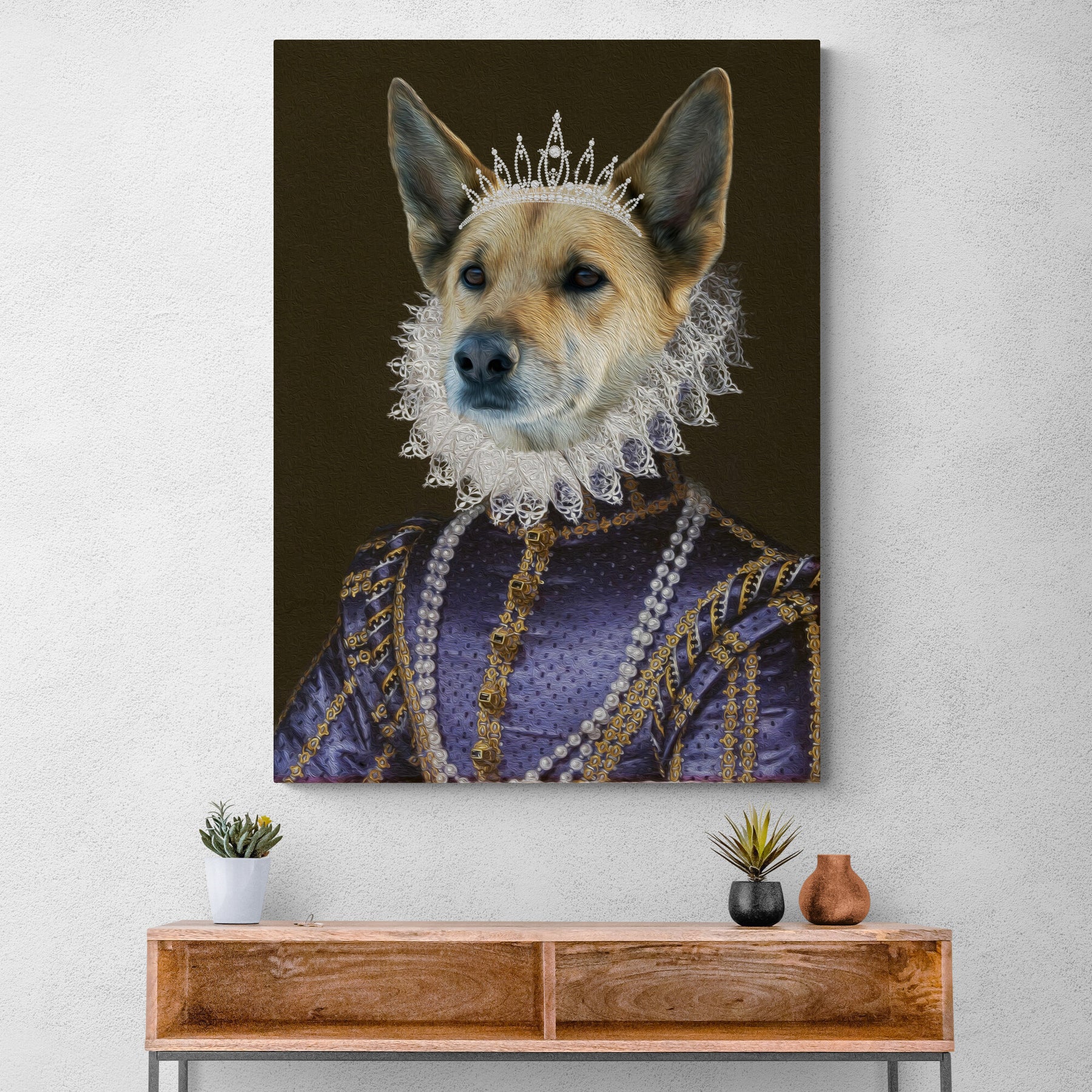 Dame - Persönliches, individuelles Vintage-Haustierporträt