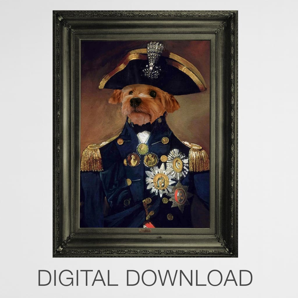 Admiral - Personal Custom Vintage Pet Portrait