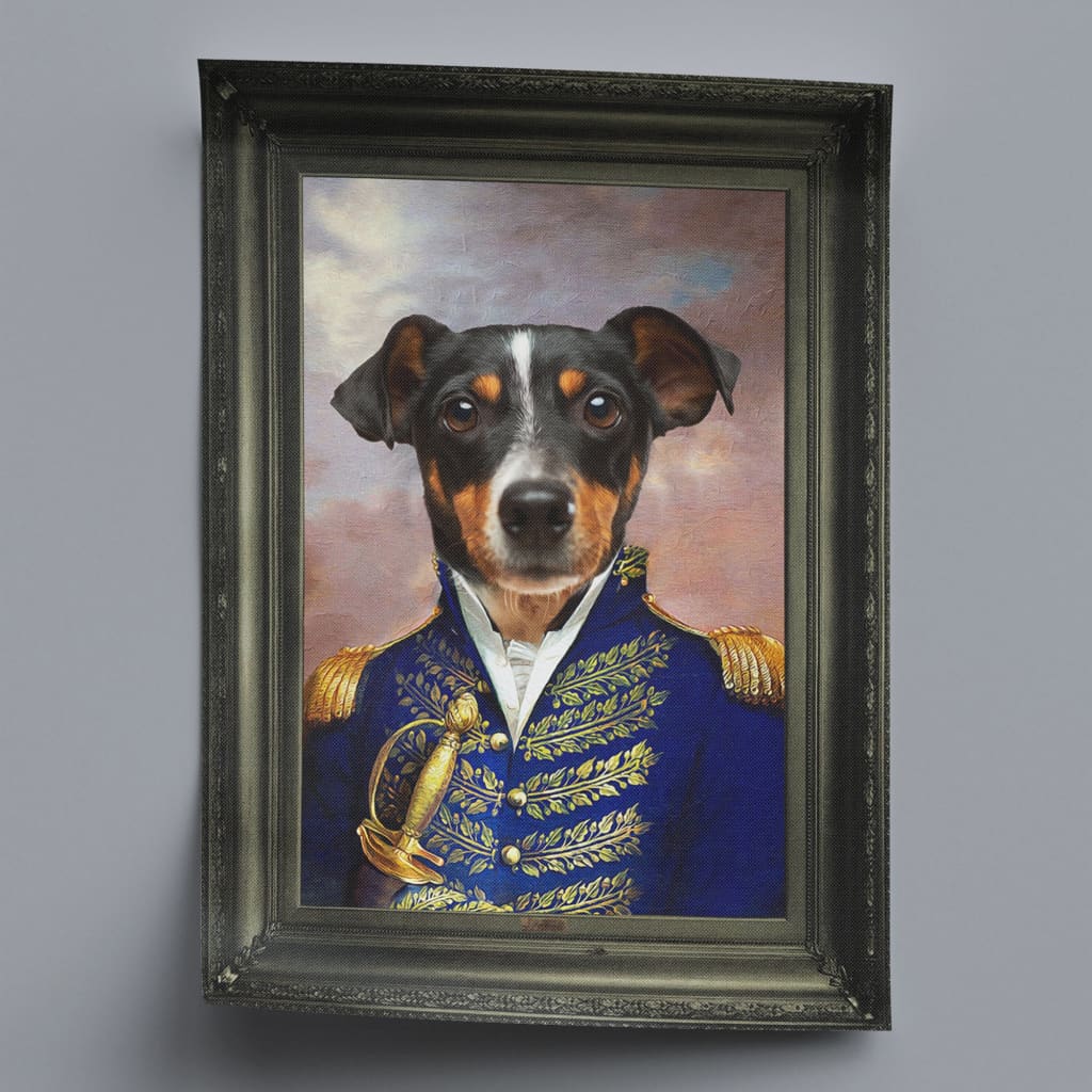 Baron - Personal Custom Vintage Pet Portrait - Rolled Canvas