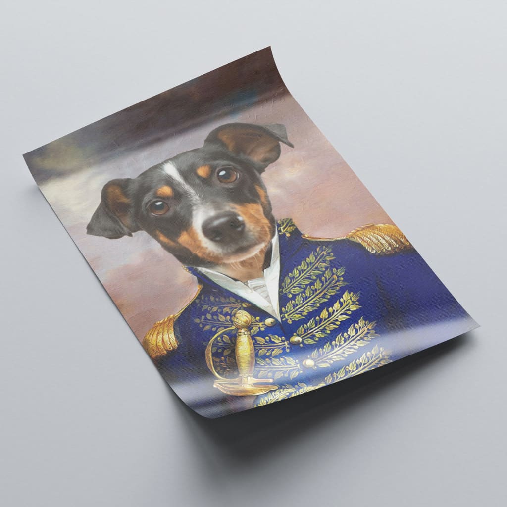 Baron - Personal Custom Vintage Pet Portrait - Rolled Canvas