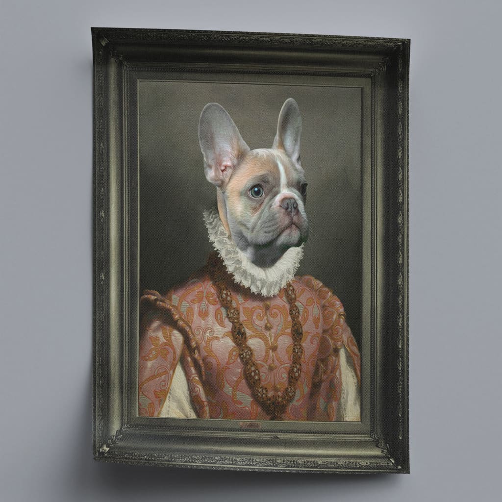 Baroness - Personal Custom Vintage Pet Portrait - Rolled
