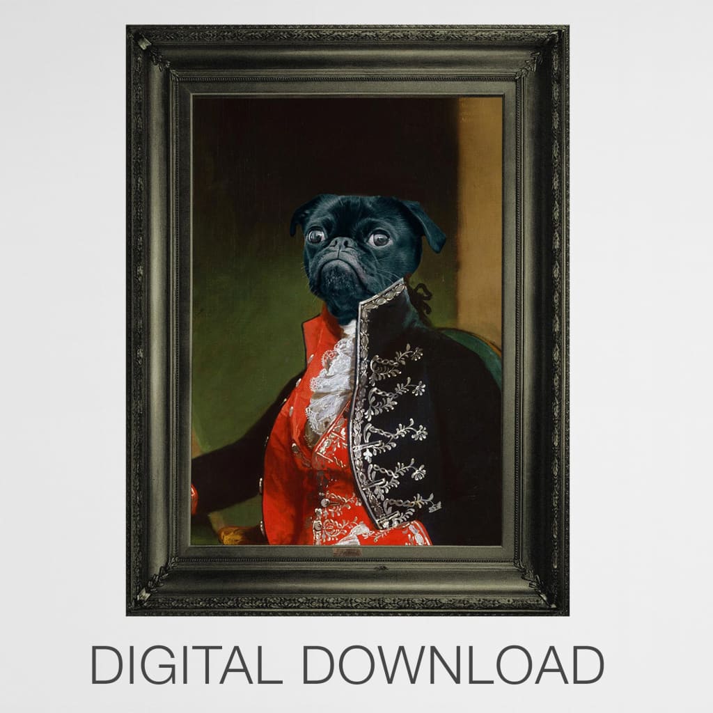 Bombadier - Personal Custom Vintage Pet Portrait