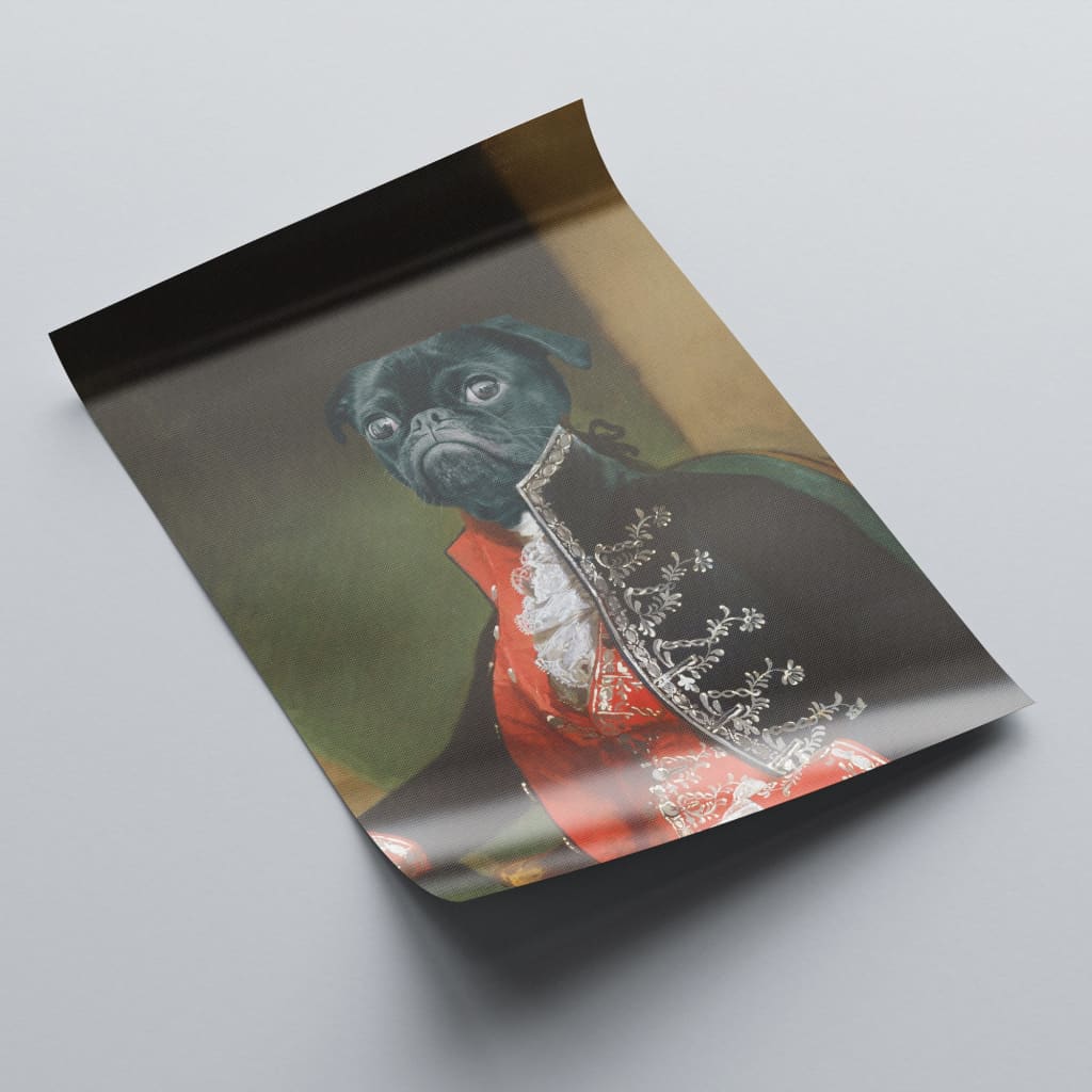 Bombadier - Personal Custom Vintage Pet Portrait - Rolled