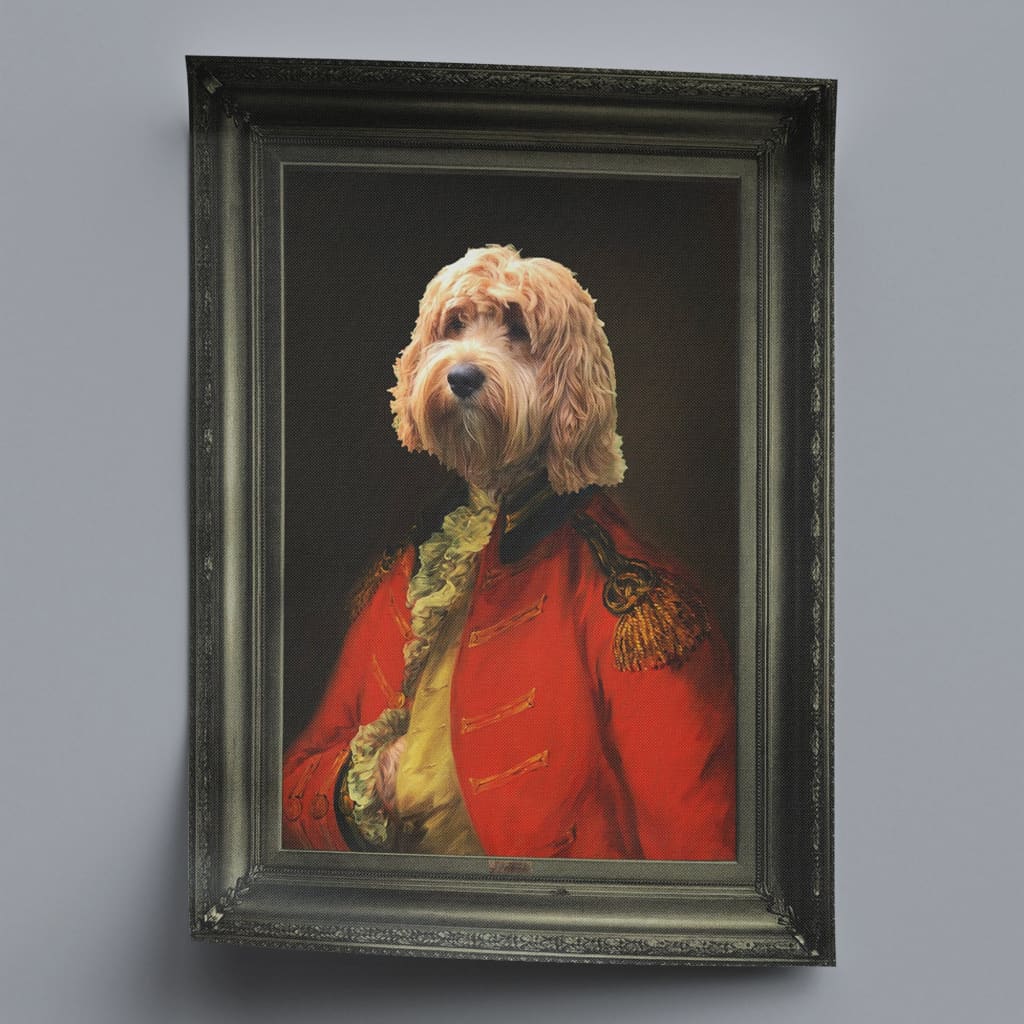 Brigadier - Personal Custom Vintage Pet Portrait - Rolled
