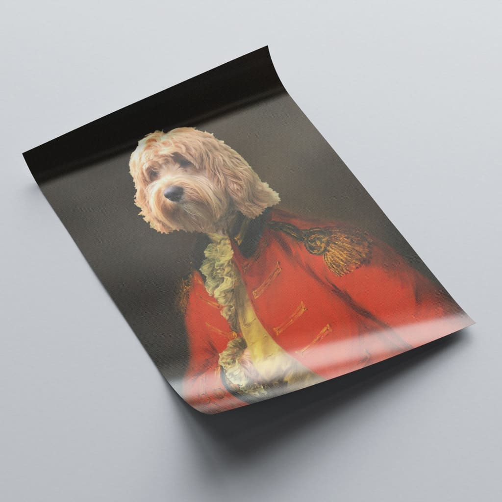 Brigadier - Personal Custom Vintage Pet Portrait - Rolled