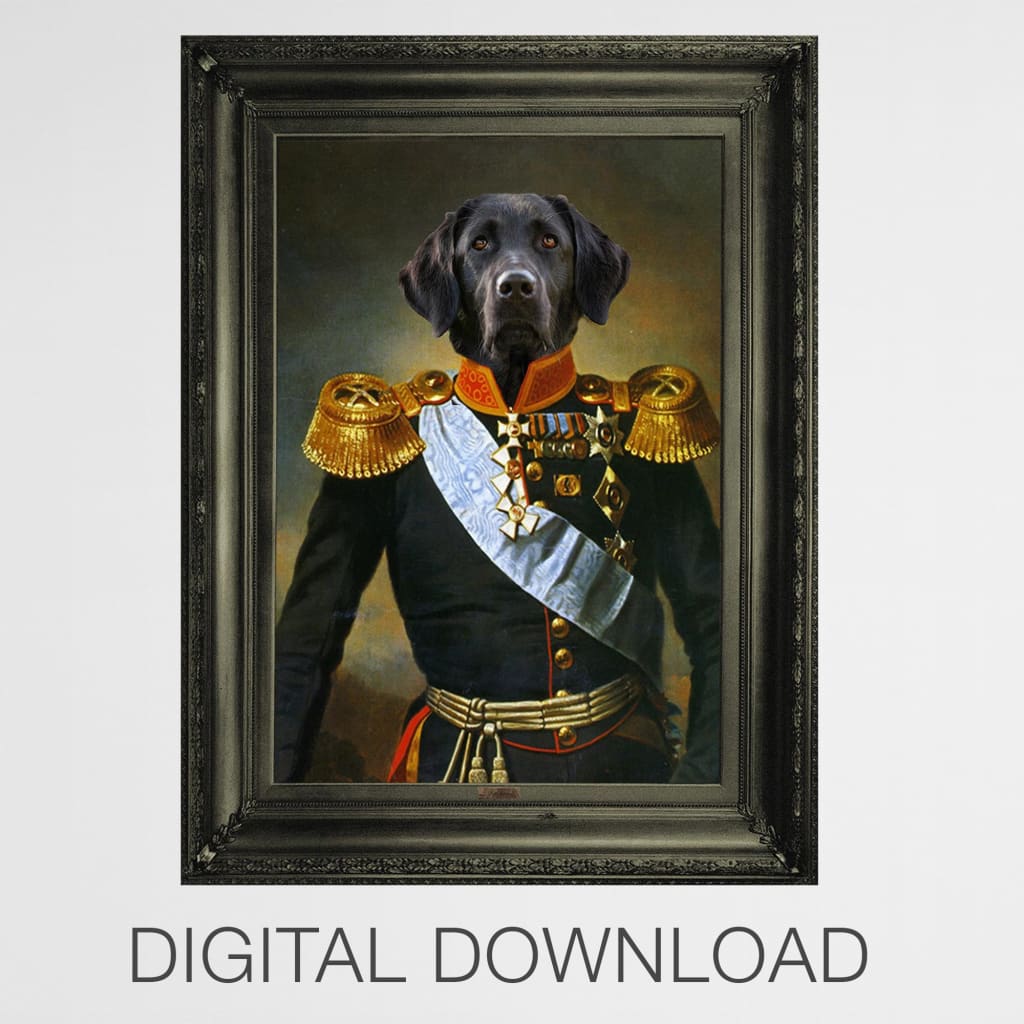 Captain - Personal Custom Vintage Pet Portrait