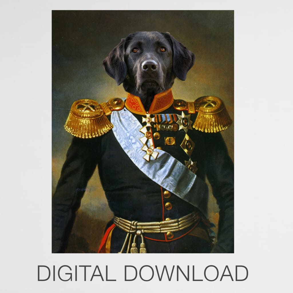 Captain - Personal Custom Vintage Pet Portrait
