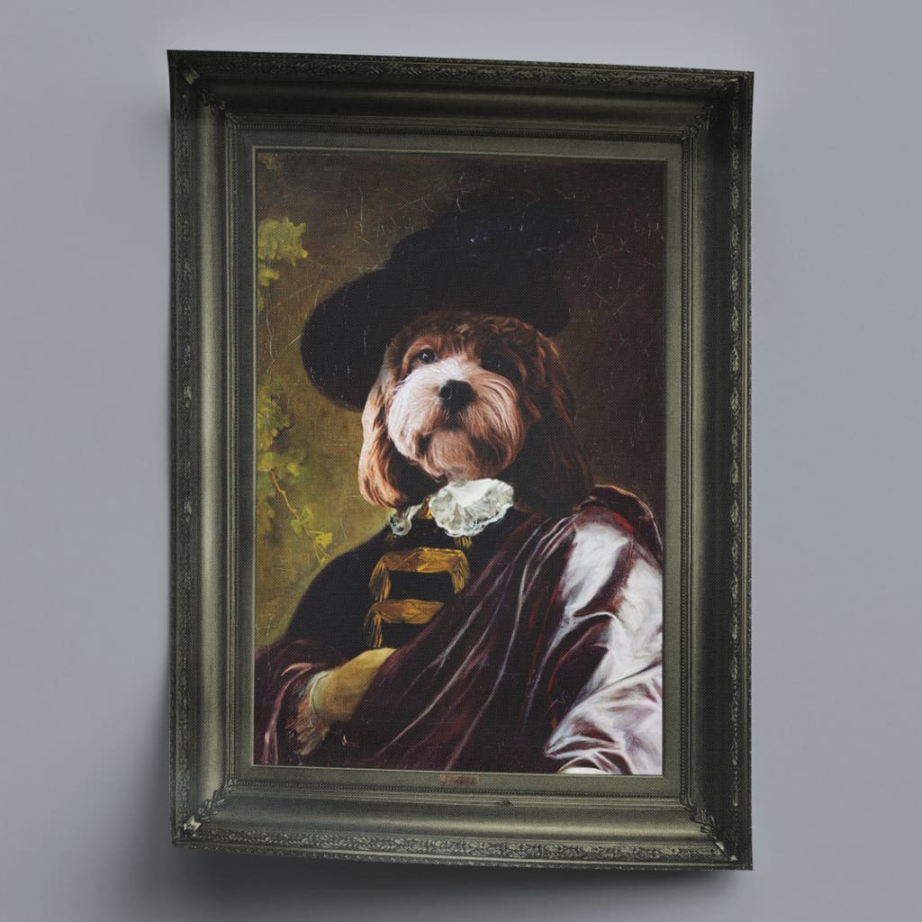 Cavalier - Personal Custom Vintage Pet Portrait - Rolled