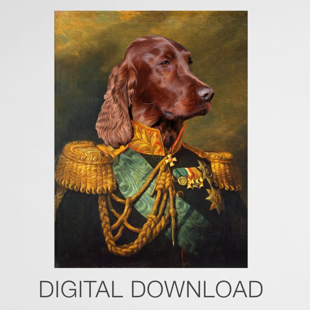 Colonel - Personal Custom Vintage Pet Portrait
