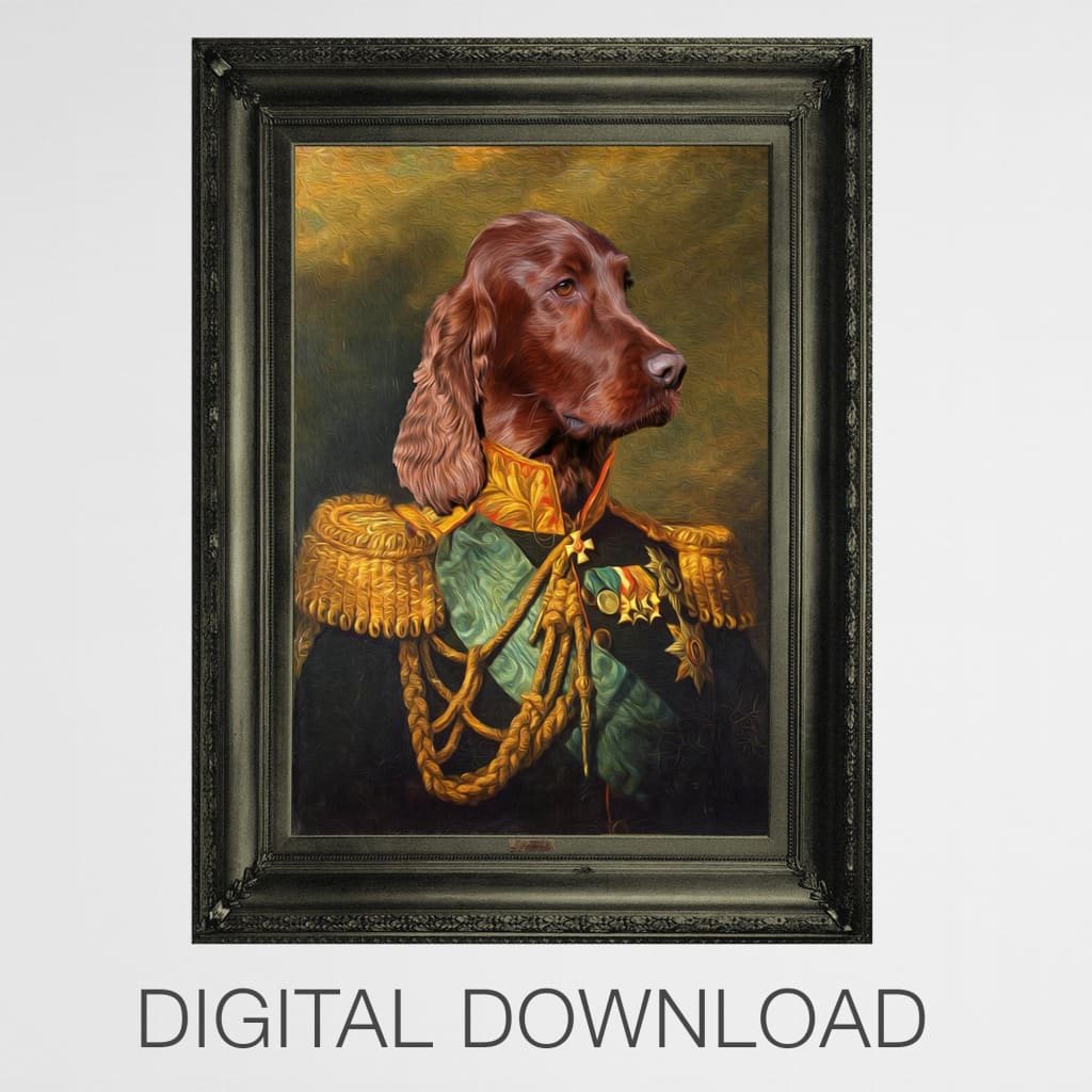 Colonel - Personal Custom Vintage Pet Portrait