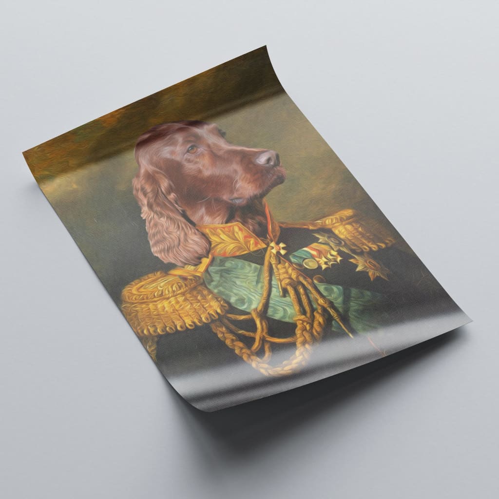 Colonel - Personal Custom Vintage Pet Portrait - Rolled