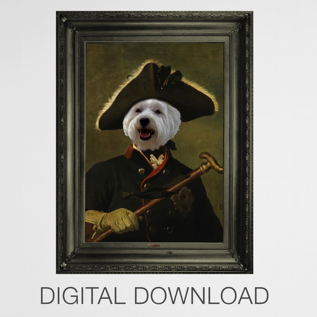 Commander - Personal Custom Vintage Pet Portrait