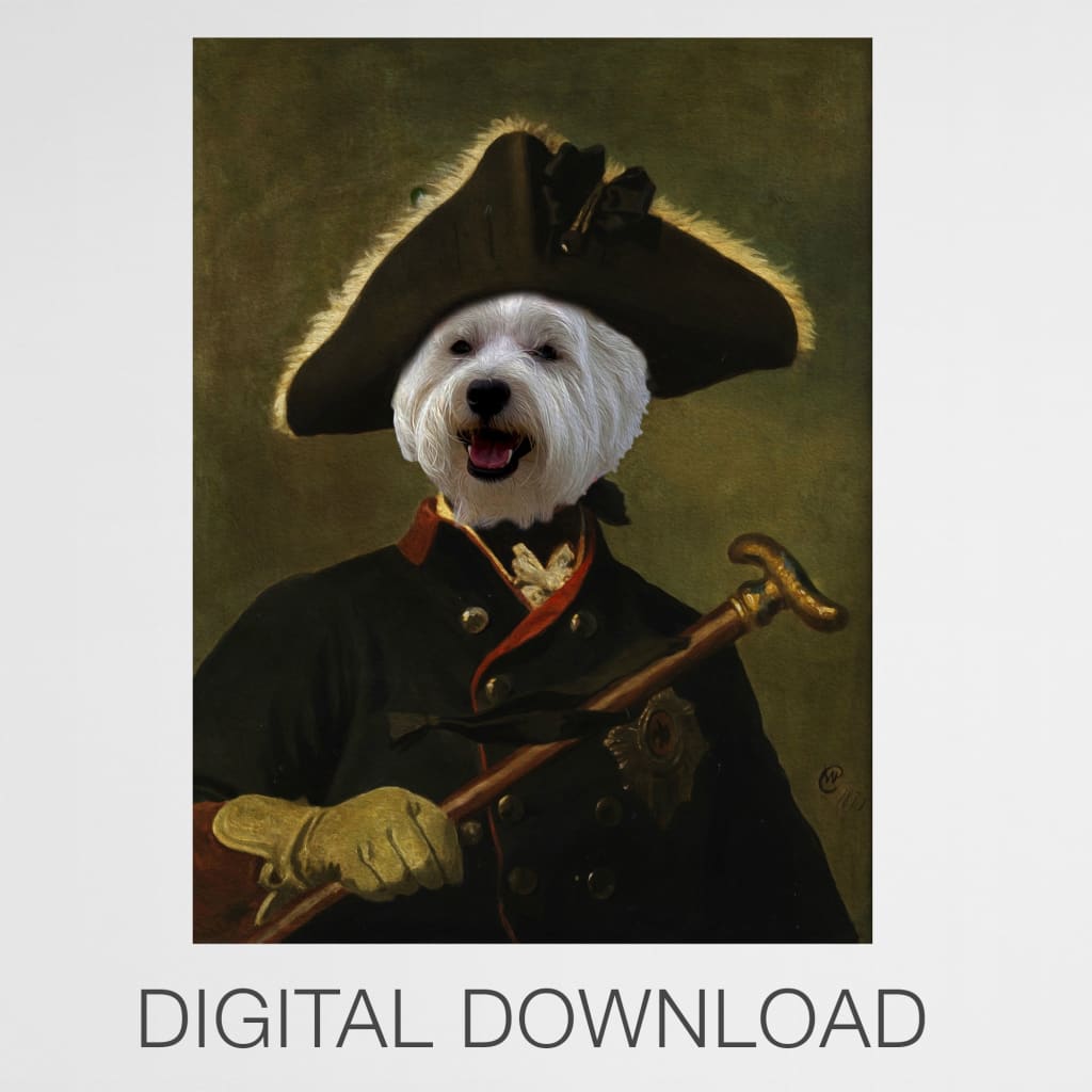 Commander - Personal Custom Vintage Pet Portrait