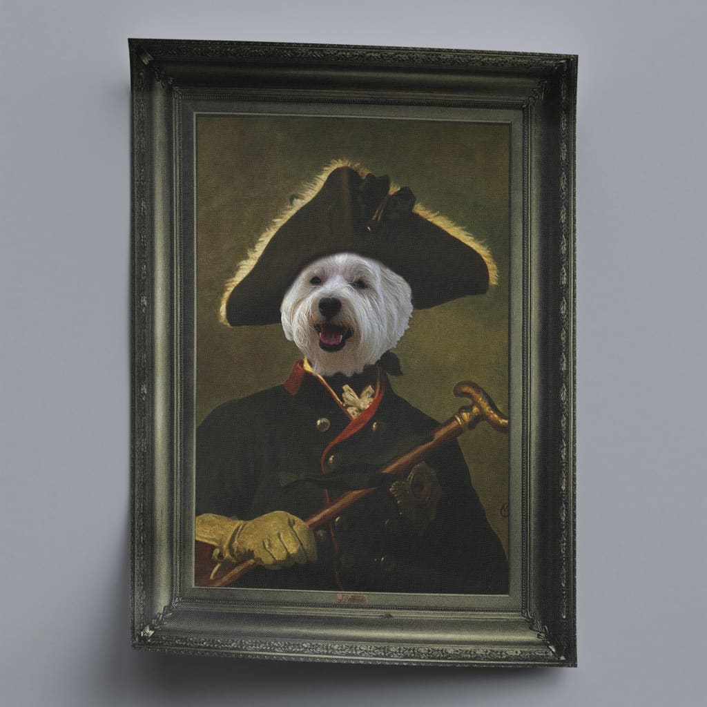 Commander - Personal Custom Vintage Pet Portrait - Rolled
