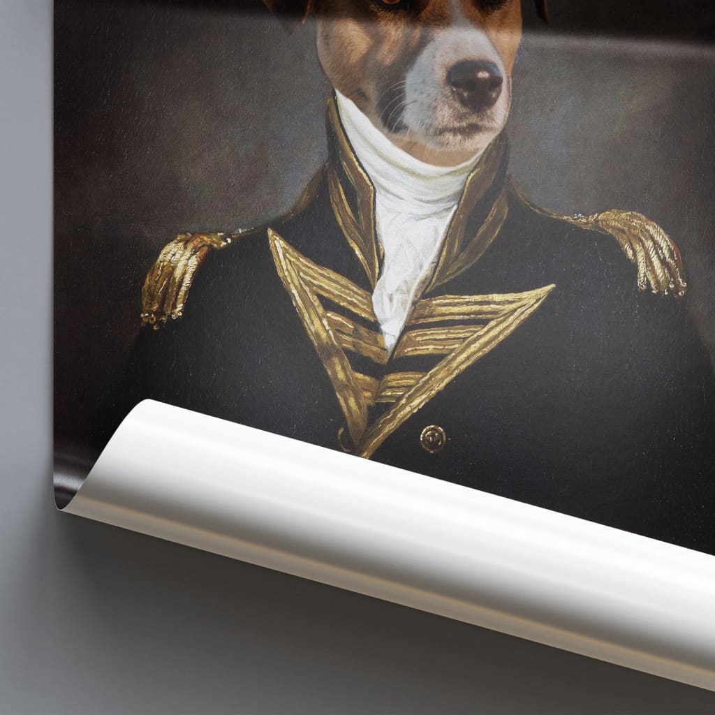 Commodore - Personal Custom Vintage Pet Portrait - Photo /