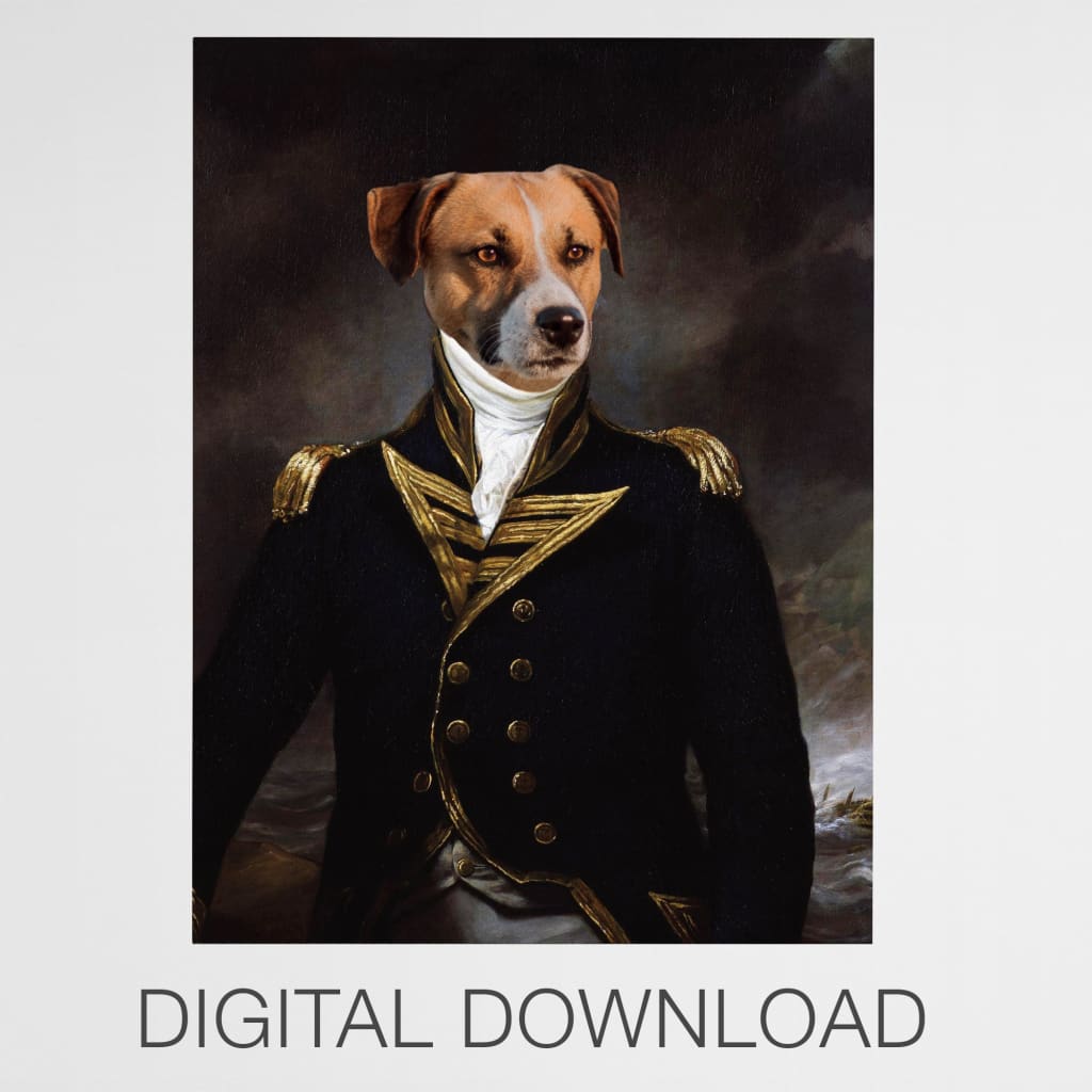 Commodore - Personal Custom Vintage Pet Portrait