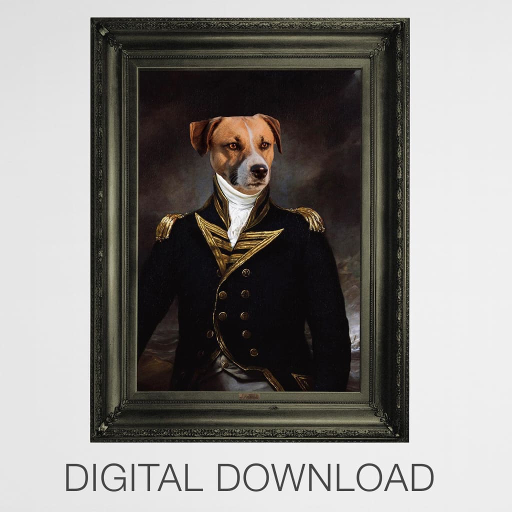 Commodore - Personal Custom Vintage Pet Portrait