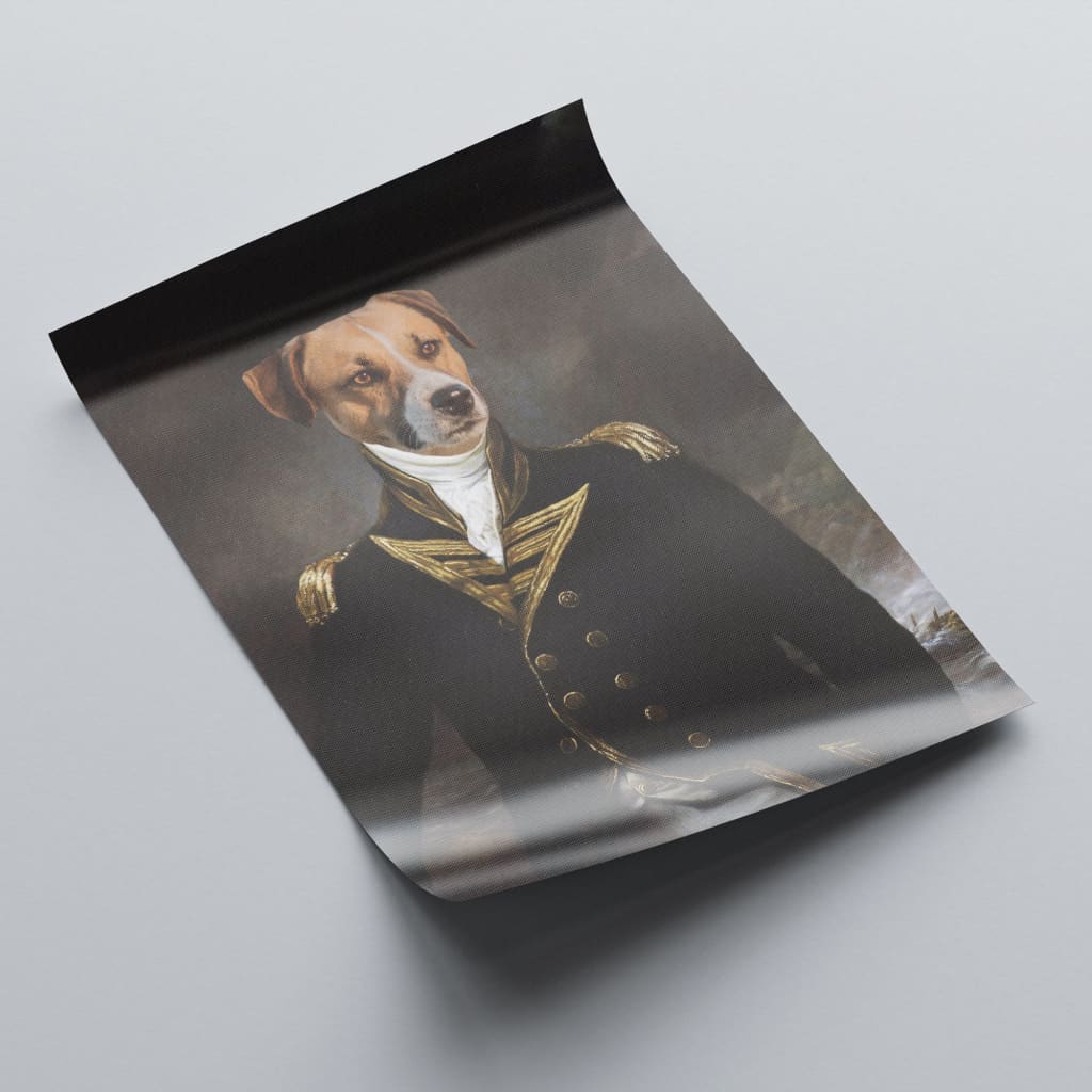 Commodore - Personal Custom Vintage Pet Portrait - Rolled