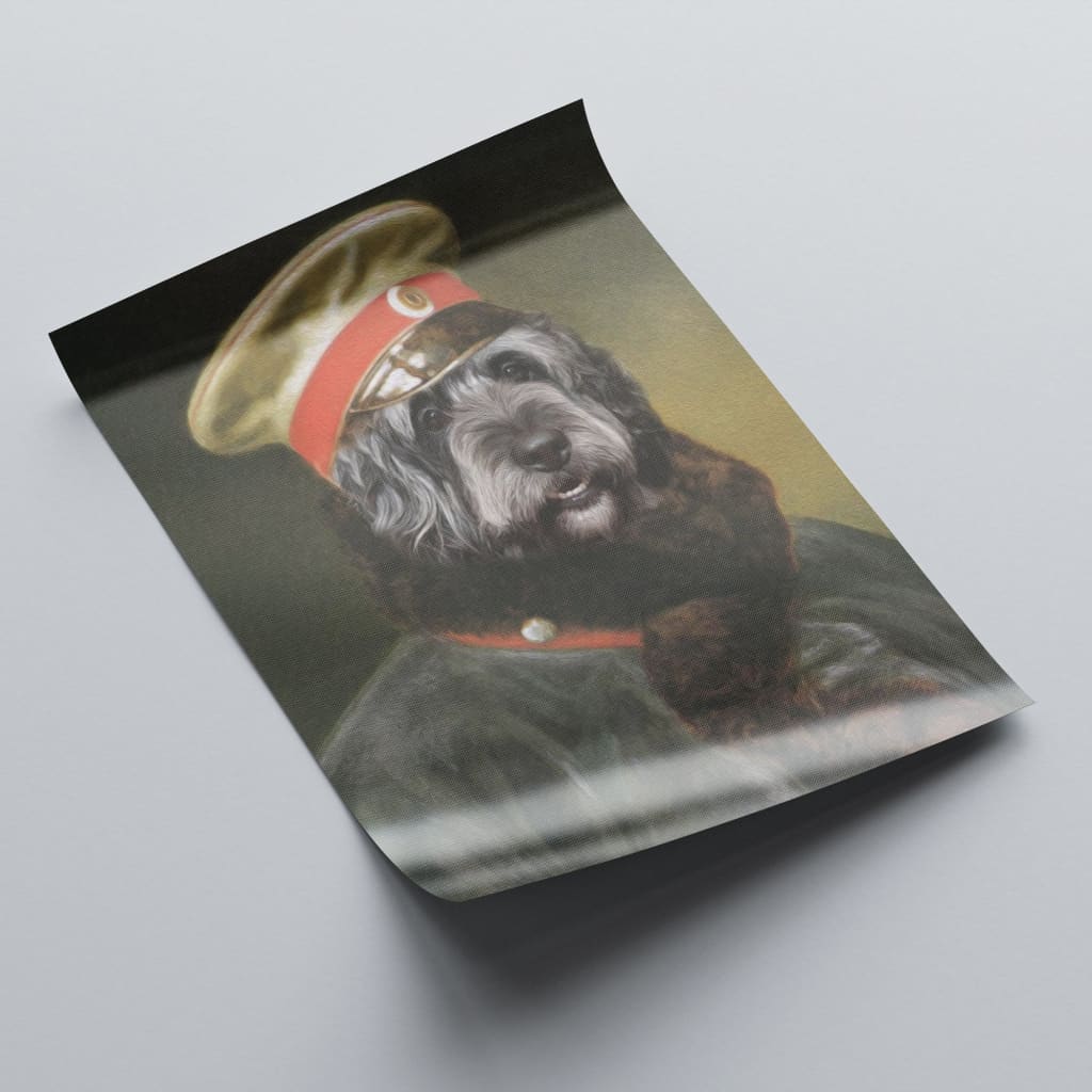 Comrade - Personal Custom Vintage Pet Portrait - Rolled