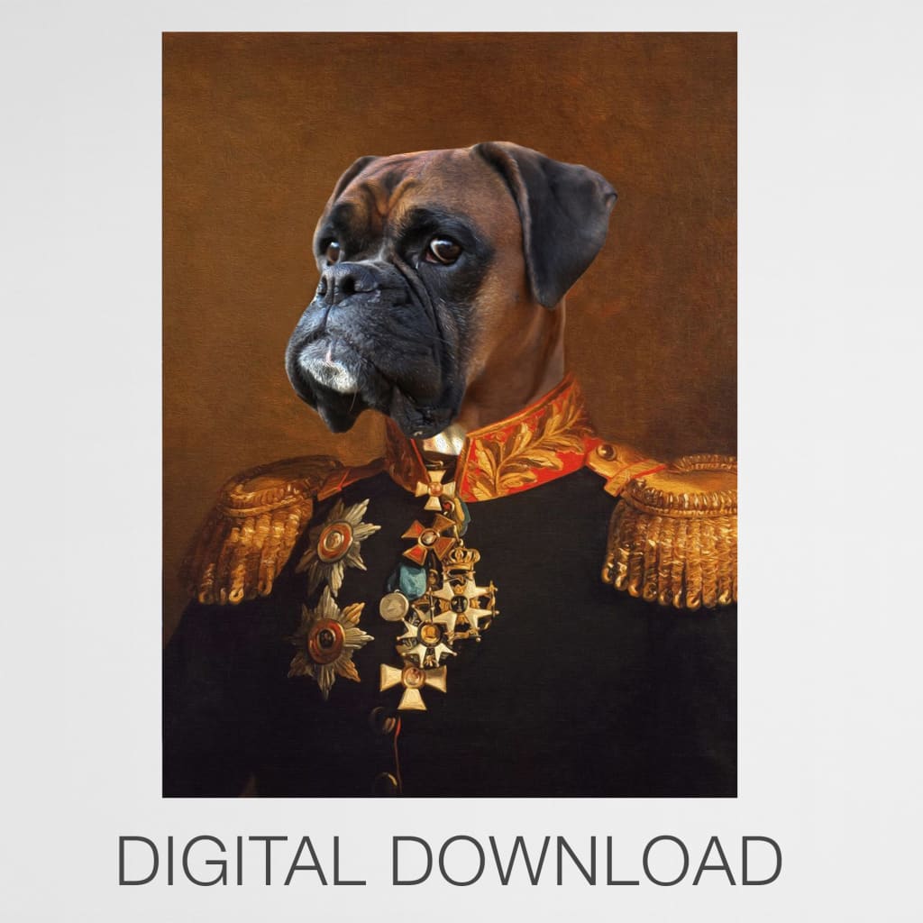 Count - Personal Custom Vintage Pet Portrait