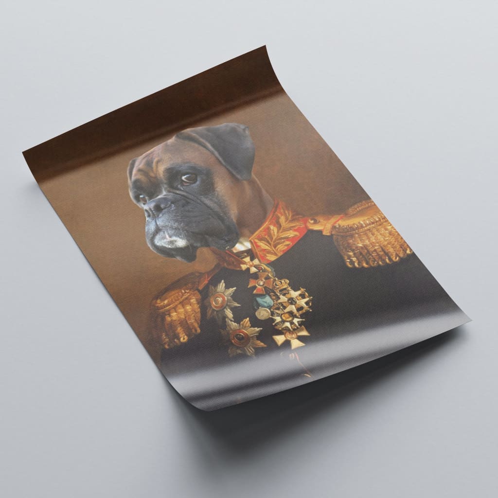 Count - Personal Custom Vintage Pet Portrait - Rolled Canvas
