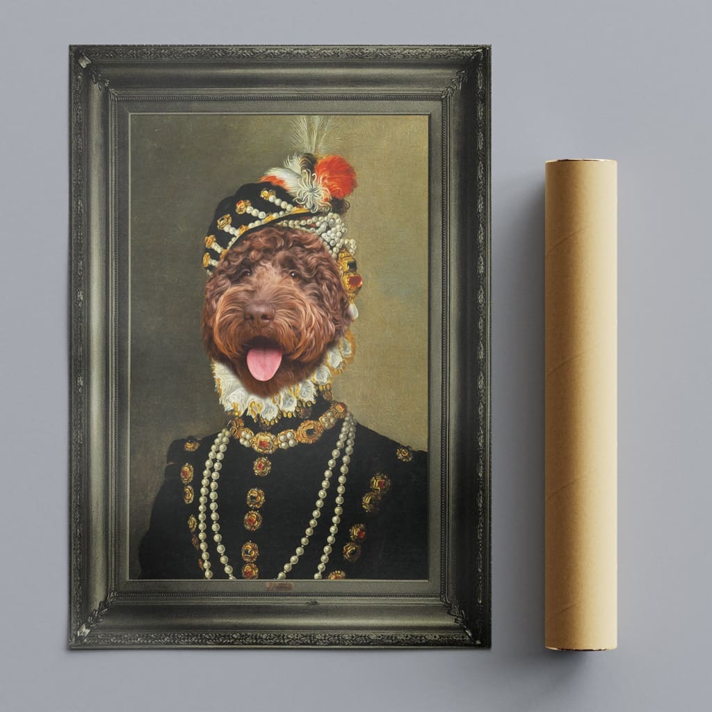 Countess - Personal Custom Vintage Pet Portrait - Rolled
