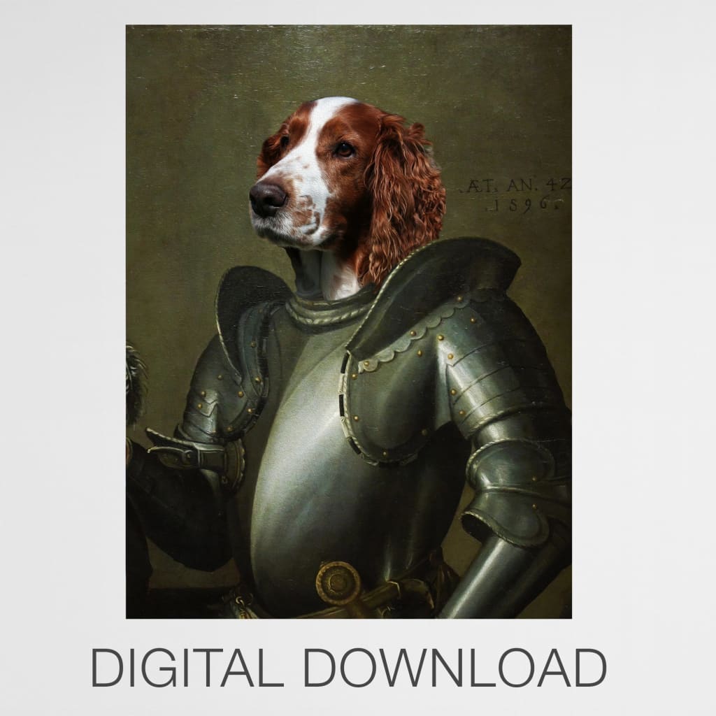 Crusader - Personal Custom Vintage Pet Portrait