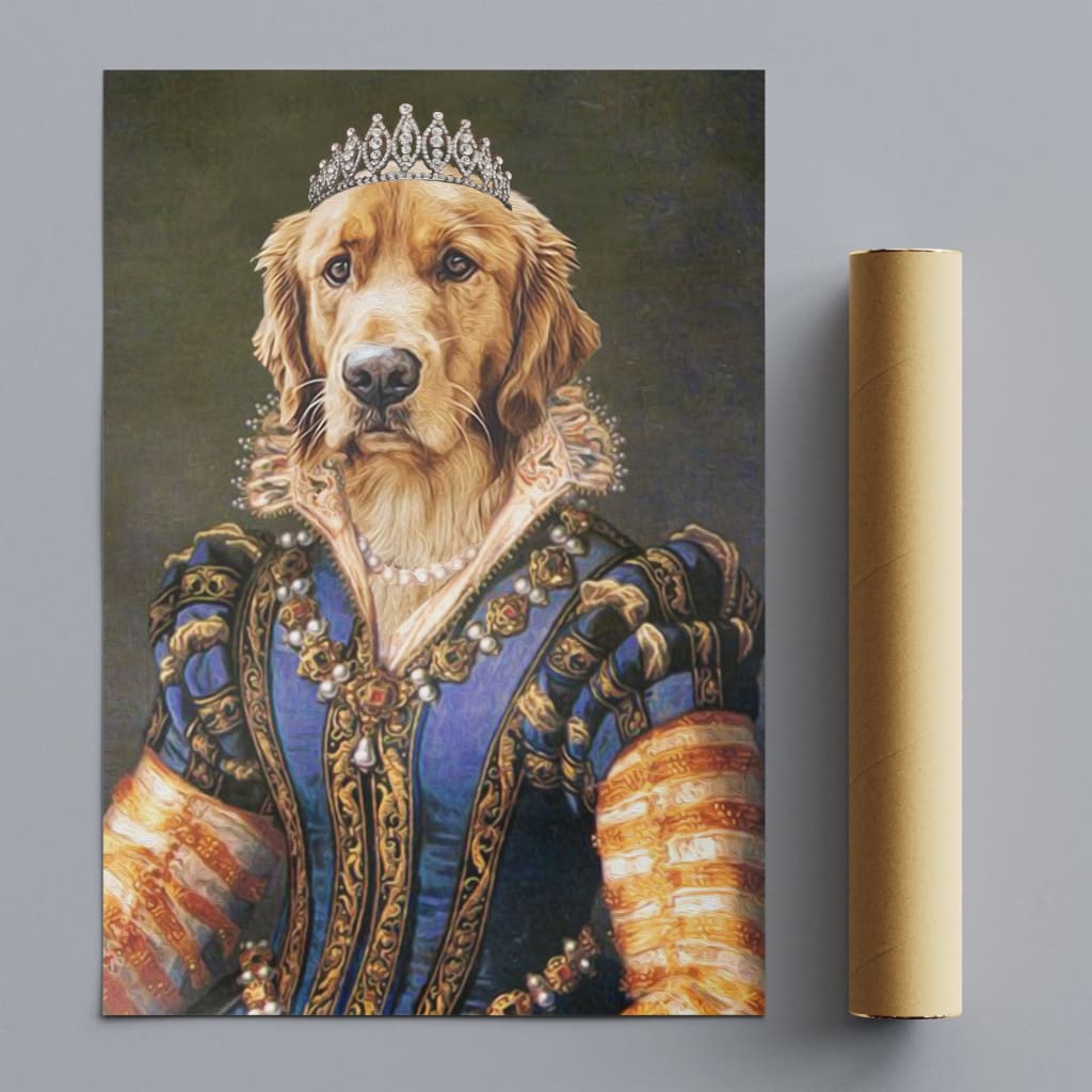 Duchess - Personal Custom Vintage Pet Portrait - Rolled