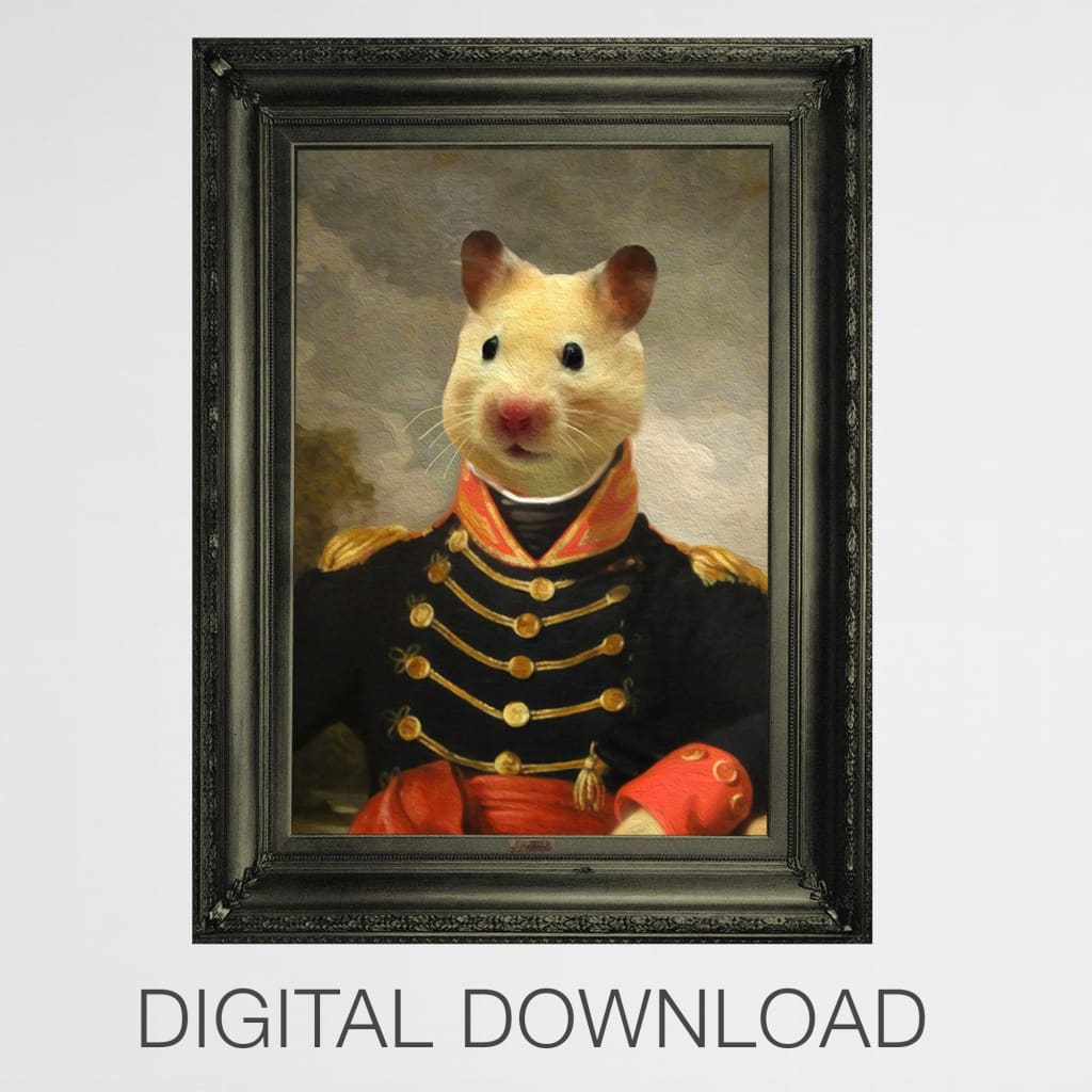 Duke - Personal Custom Vintage Pet Portrait