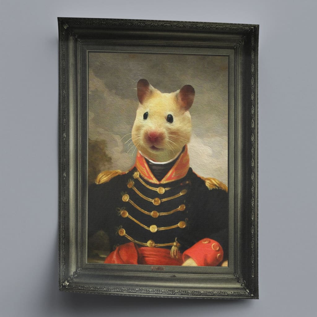 Duke - Personal Custom Vintage Pet Portrait - Rolled Canvas
