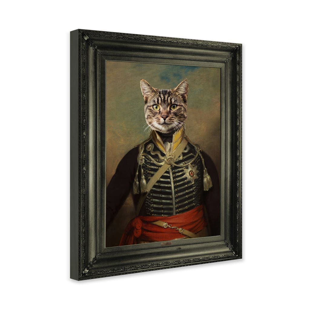 Earl - Personal Custom Vintage Pet Portrait - Wrapped Framed