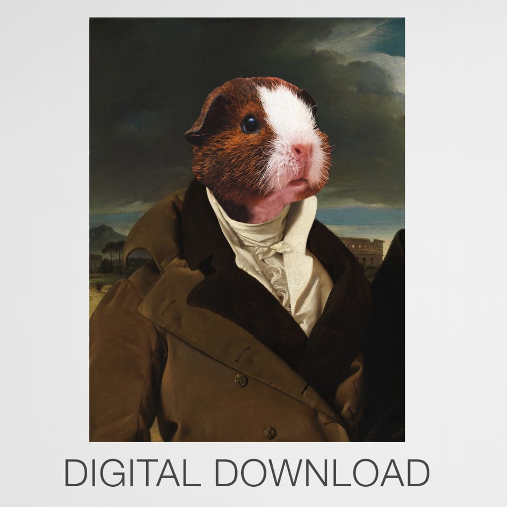 Esquire - Personal Custom Vintage Pet Portrait