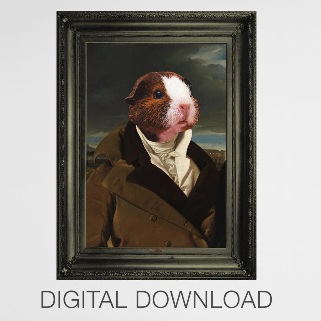 Esquire - Personal Custom Vintage Pet Portrait