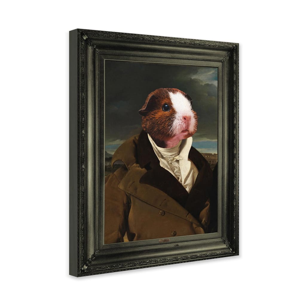 Esquire - Personal Custom Vintage Pet Portrait - Wrapped