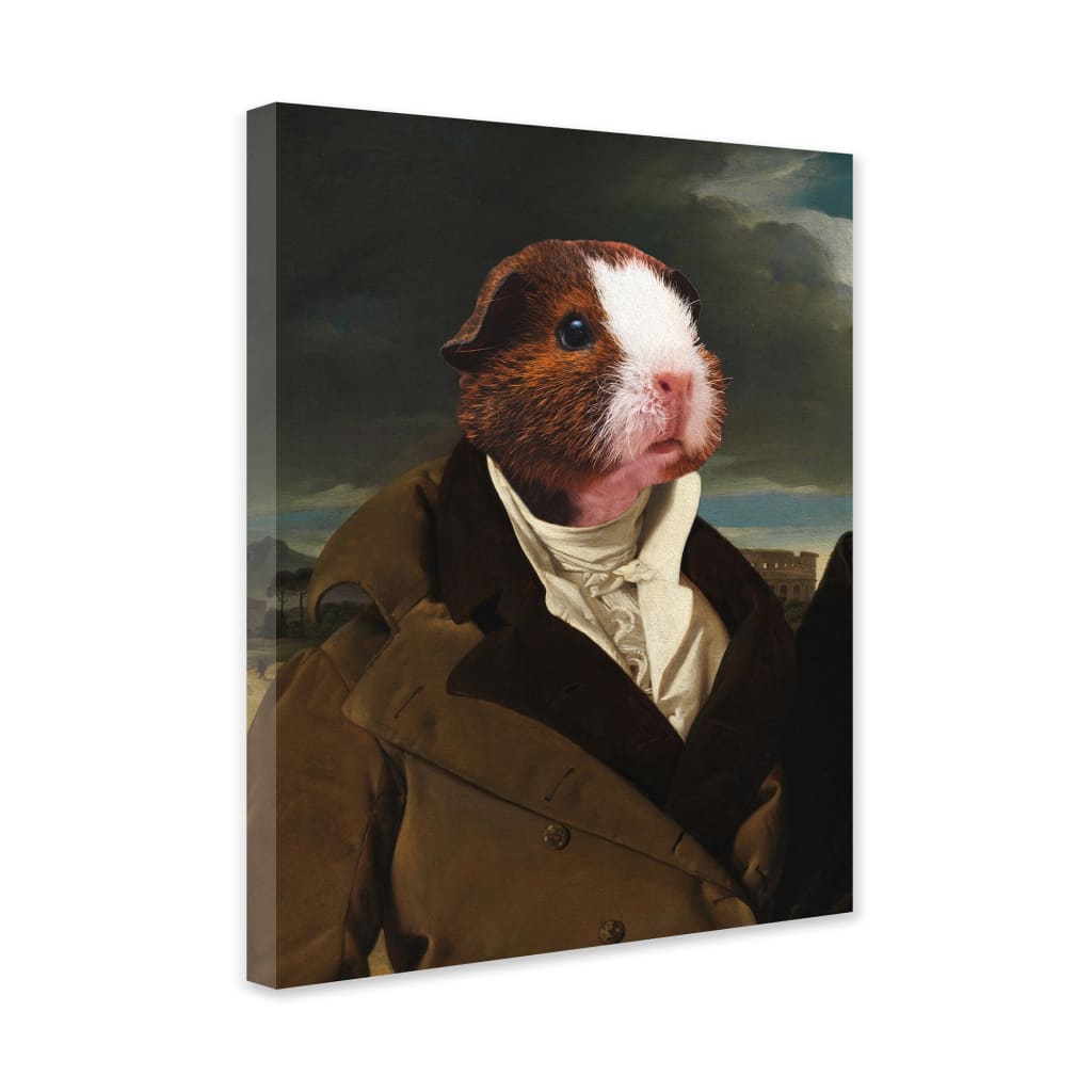 Esquire - Personal Custom Vintage Pet Portrait - Wrapped