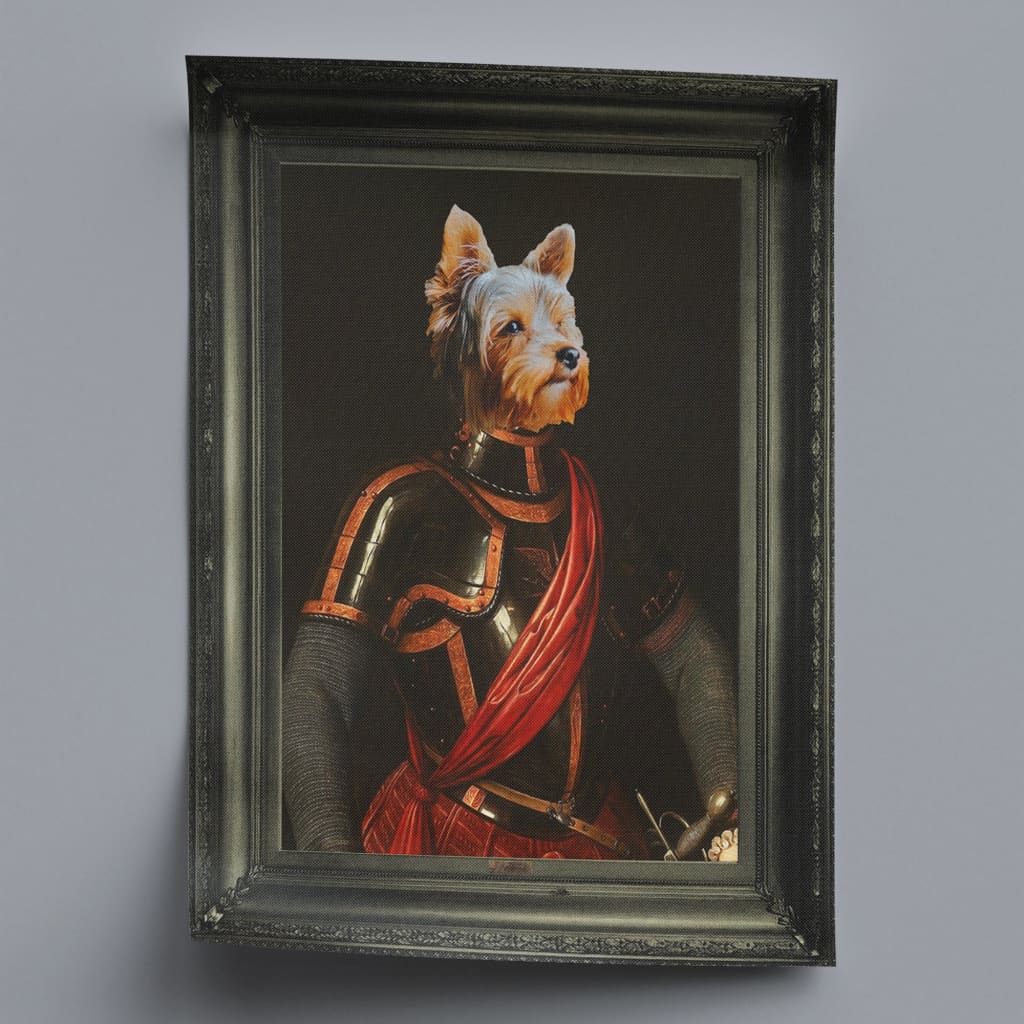 Galahad - Personal Custom Vintage Pet Portrait - Rolled