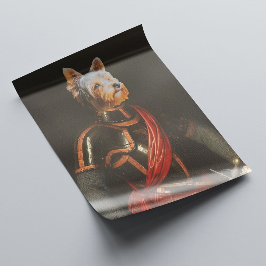 Galahad - Personal Custom Vintage Pet Portrait - Rolled