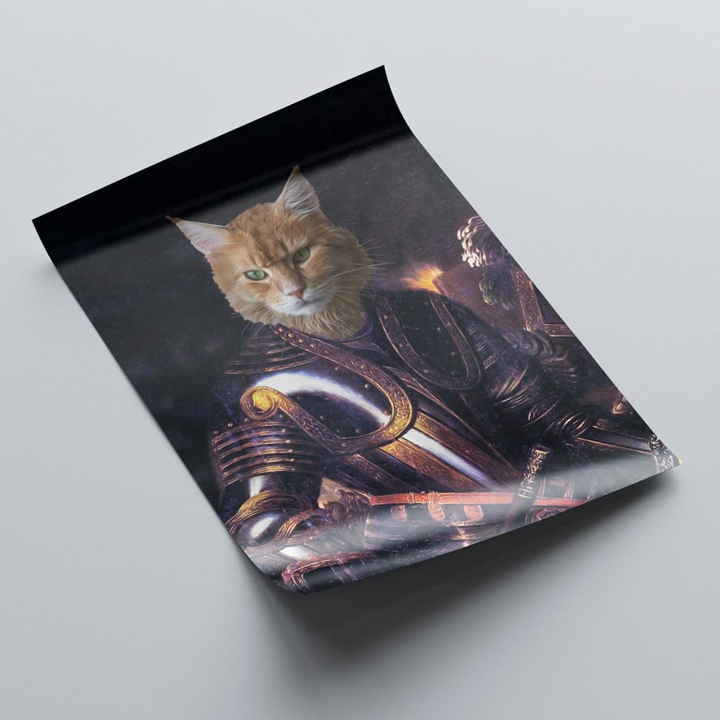 Knight - Personal Custom Vintage Pet Portrait - Rolled
