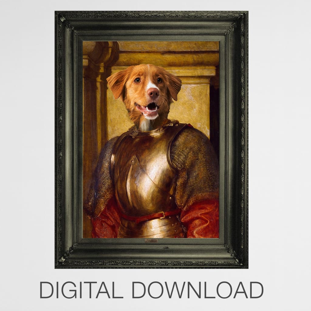 Lancelot - Personal Custom Vintage Pet Portrait