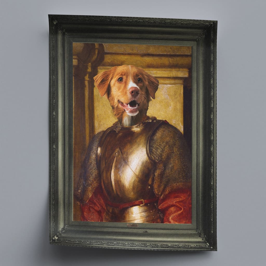 Lancelot - Personal Custom Vintage Pet Portrait - Rolled