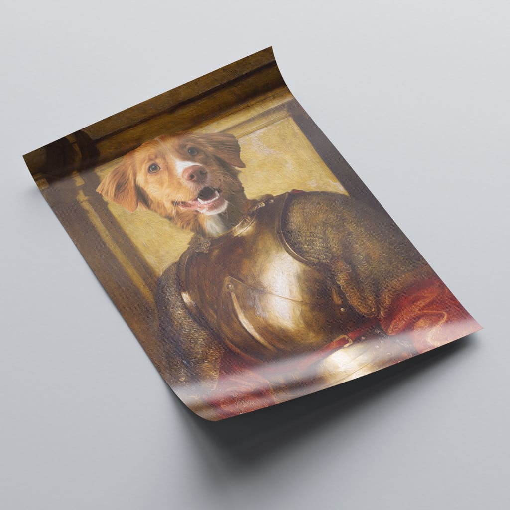 Lancelot - Personal Custom Vintage Pet Portrait - Rolled