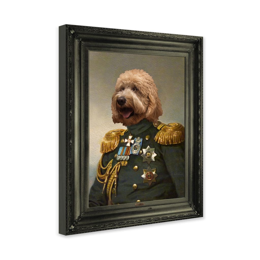 Lieutenant - Personal Custom Vintage Pet Portrait - Wrapped