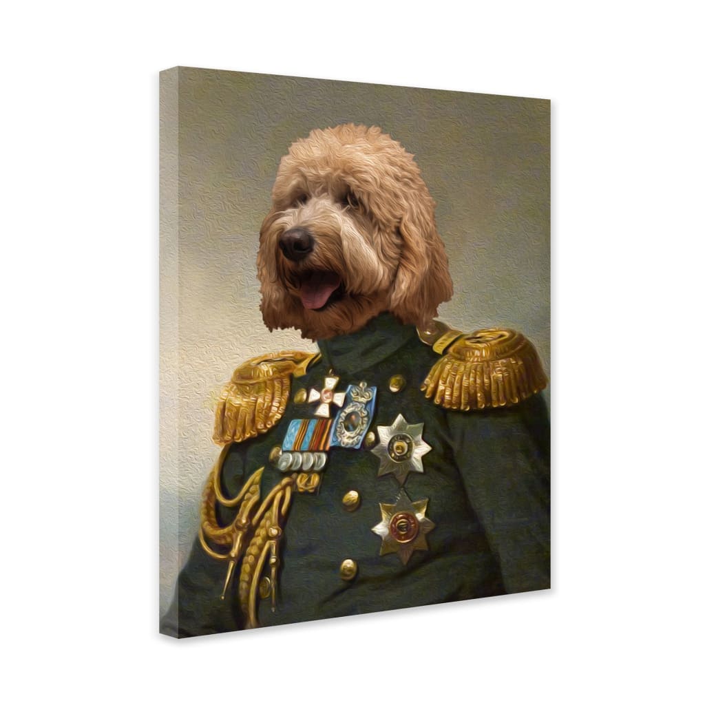 Lieutenant - Personal Custom Vintage Pet Portrait - Wrapped 