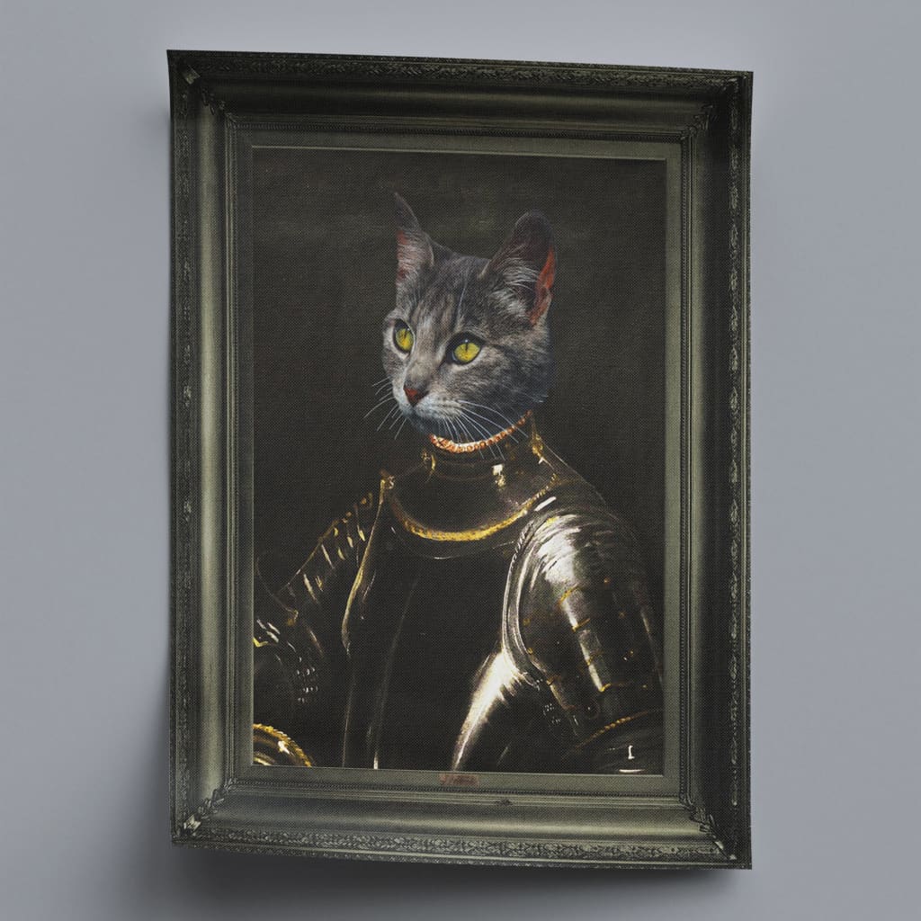Lionheart - Personal Custom Vintage Pet Portrait - Rolled