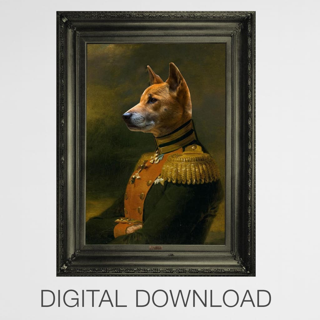 Major - Personal Custom Vintage Pet Portrait