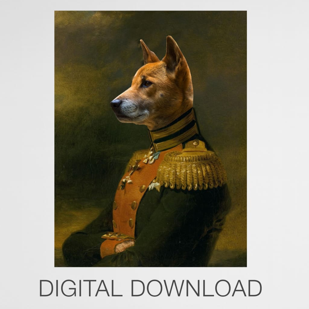 Major - Personal Custom Vintage Pet Portrait